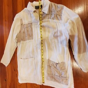 Boutique Europa Gauze and Linen Cardigan S